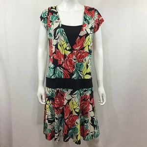 Jonathan Martin Multi-Color Short Sleeve Dress